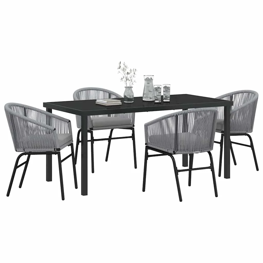 Záhradný jedálenský set 5 pcs Antracit