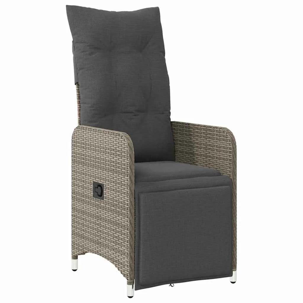 Záhradný jedálenský set s vankúšom 7 pcs Béžová Poly ratan