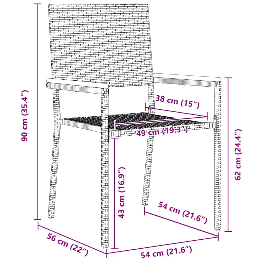 Záhradný jedálenský set s vankúšom 5 pcs Sivá polyratan