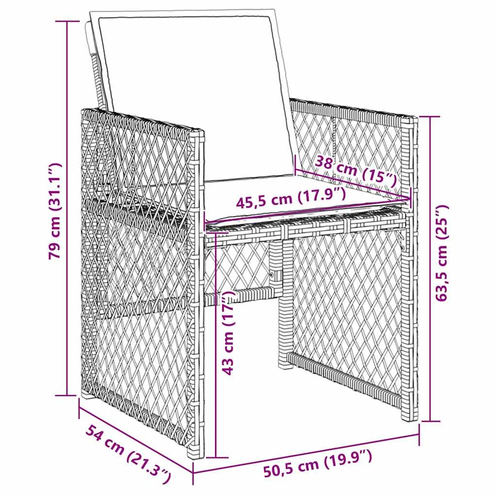 Záhradný jedálenský set 5 pcs Béžová polyratan