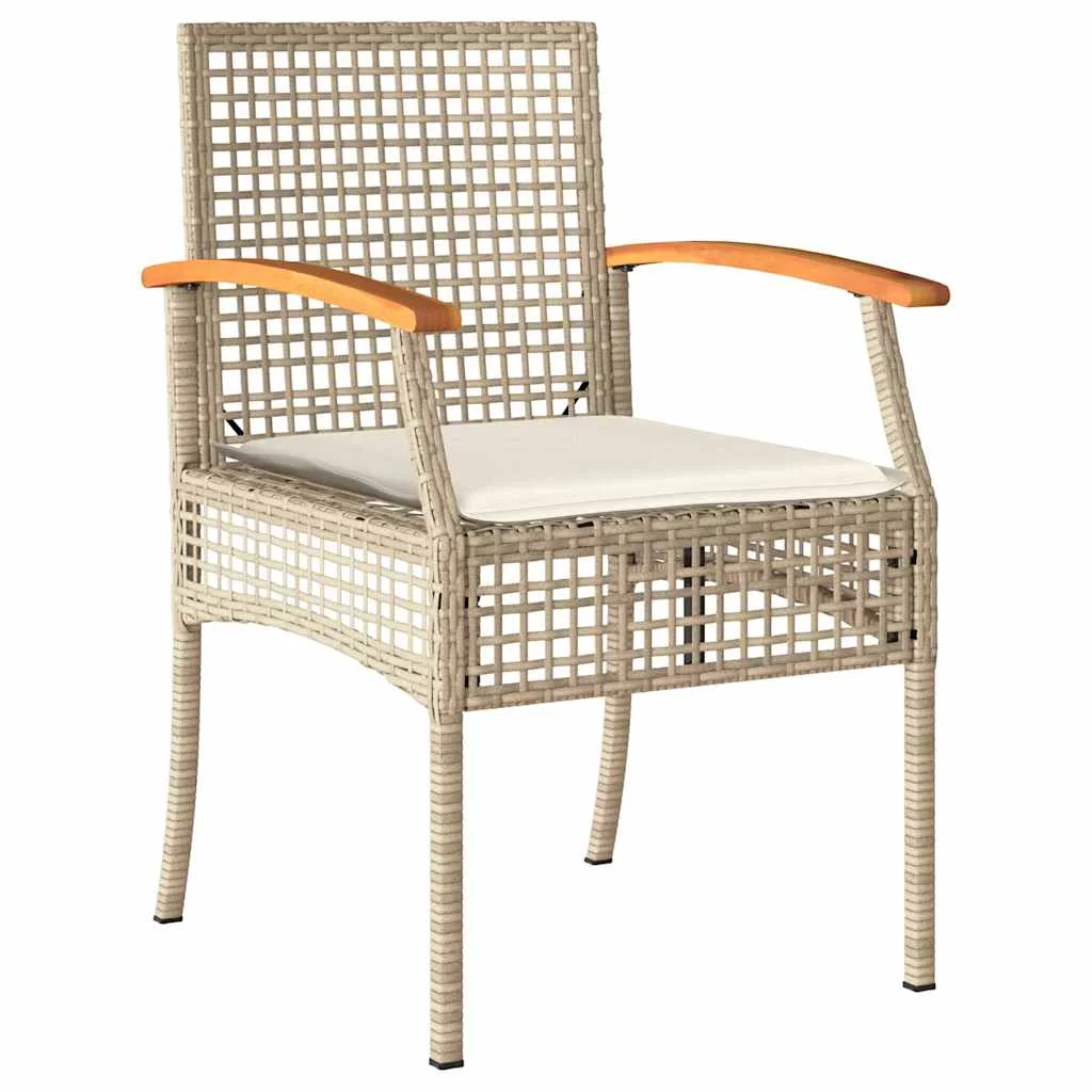 Záhradný jedálenský set 3 pcs Béžová polyratan