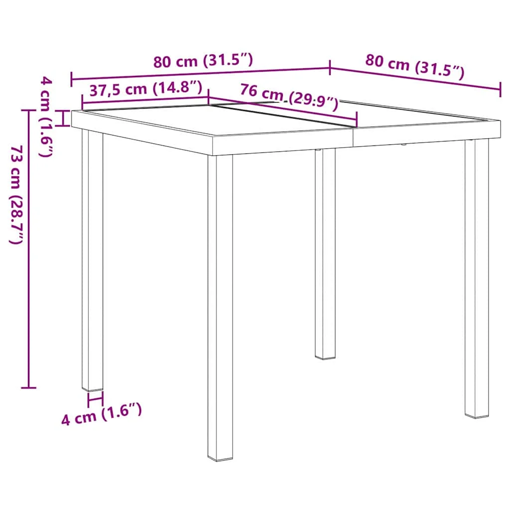 Záhradný jedálenský set 5 pcs Čierna polyratan