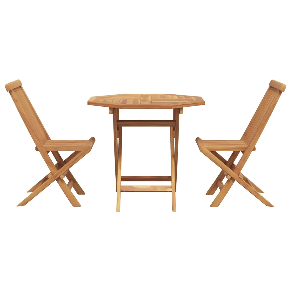 Záhradný jedálenský set 3 pcs Hnedá Pevné akáciové drevo