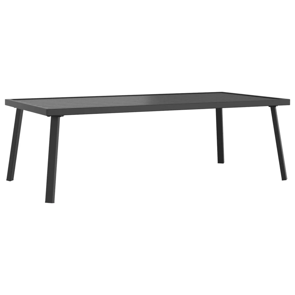 Záhradný konferenčný stôl antracitový 110x55x35 cm oceľ