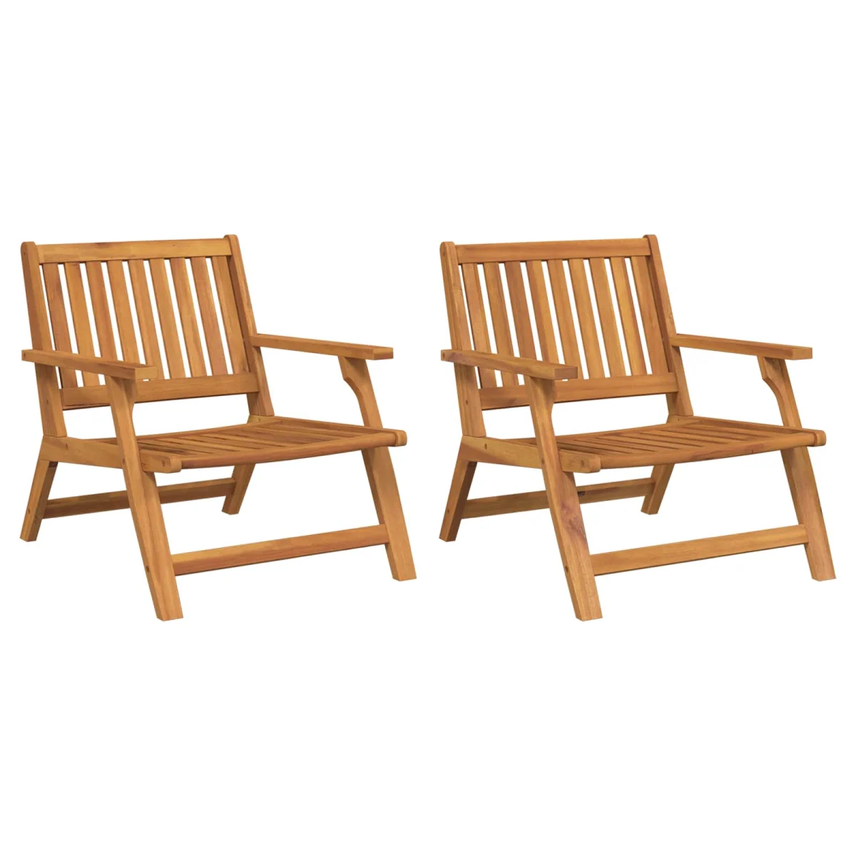 Záhradný nábytok set 2 pcs Hnedá Pevné akáciové drevo