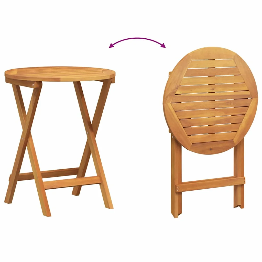 Záhradný jedálenský set s vankúšom 3 pcs Prírodný olej