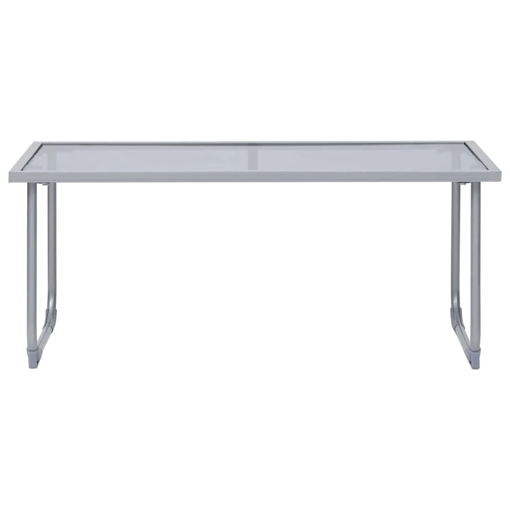 4-dielna záhradná sedacia súprava látka a oceľ sivá