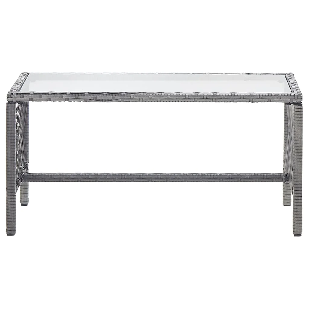 4-dielna záhradná sedacia súprava s vankúšmi polyratanová antracitová 