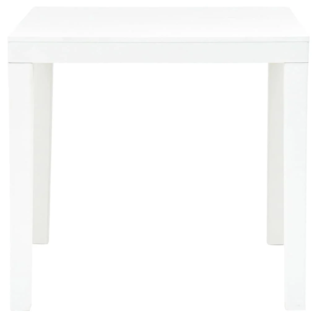 Záhradný stôl s 2 lavičkami plastový biely