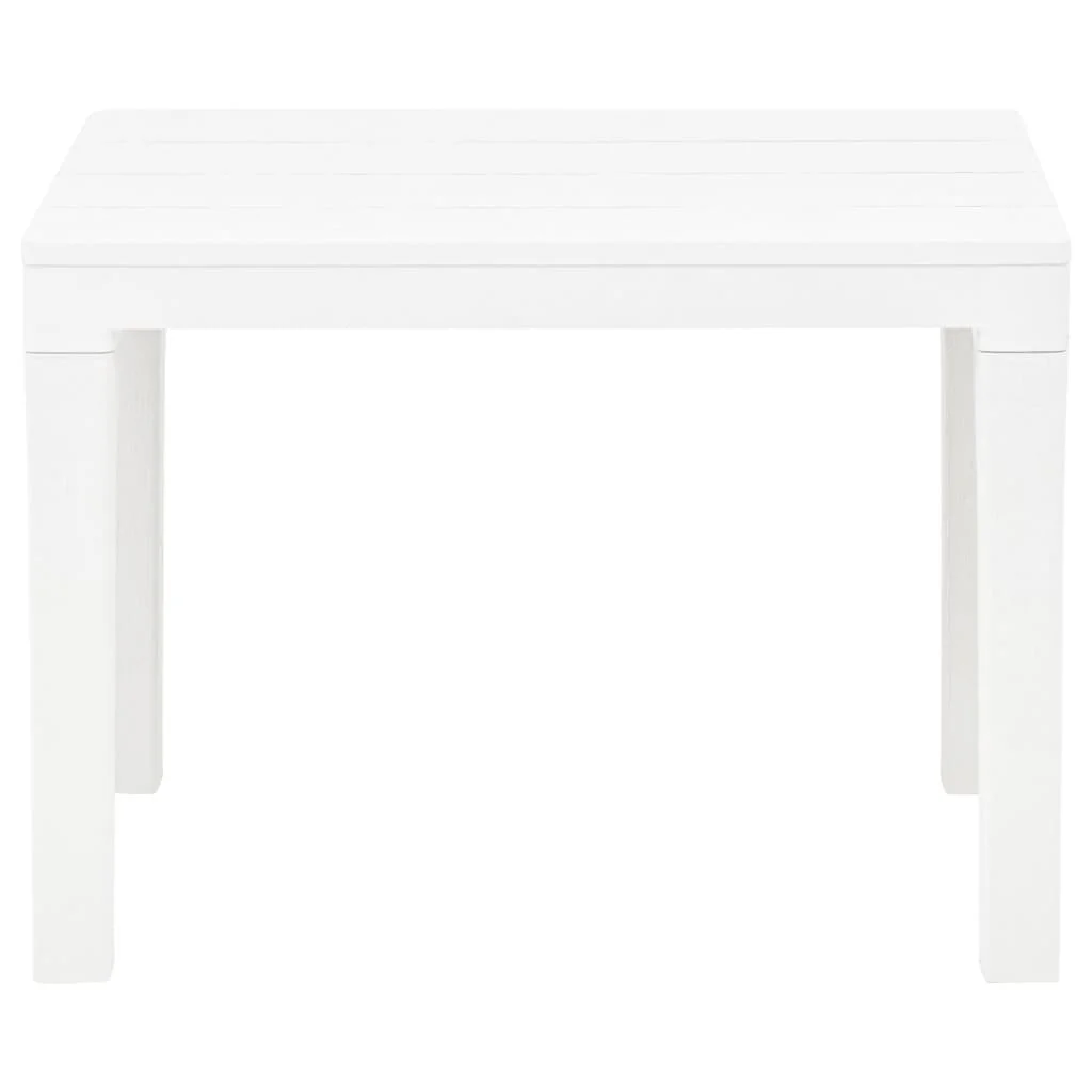 Záhradný stôl s 2 lavičkami plastový biely