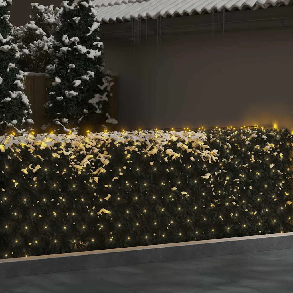 Vianočná svetelná sieť biela 3x2 m 204 LED interiér exteriér