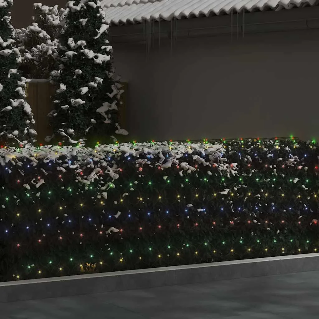 Vianočná svetelná sieť farebná 3x2 m 204 LED interiér exteriér
