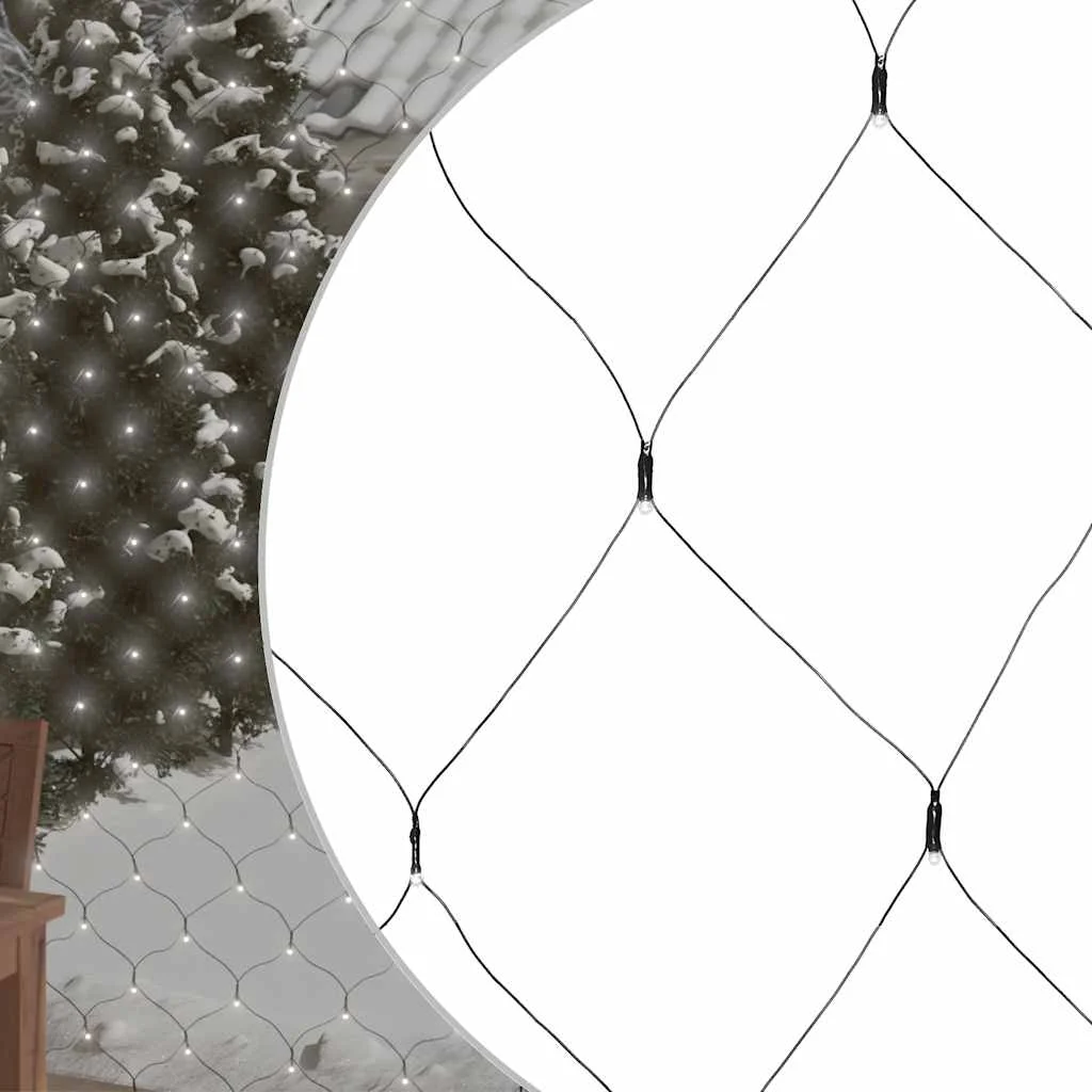 Vianočná svetelná sieť biela 3x3 m 306 LED interiér exteriér