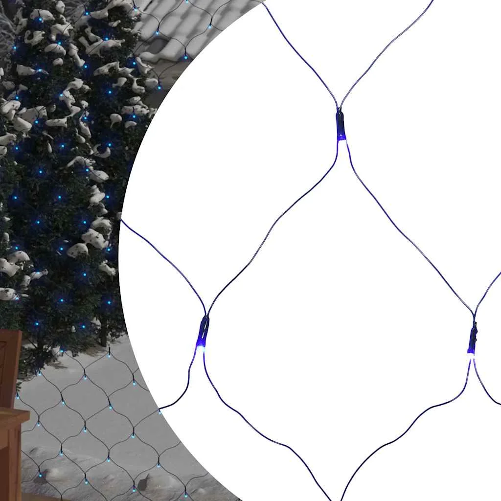 Vianočná svetelná sieť modrá 3x3 m 306 LED interiér exteriér
