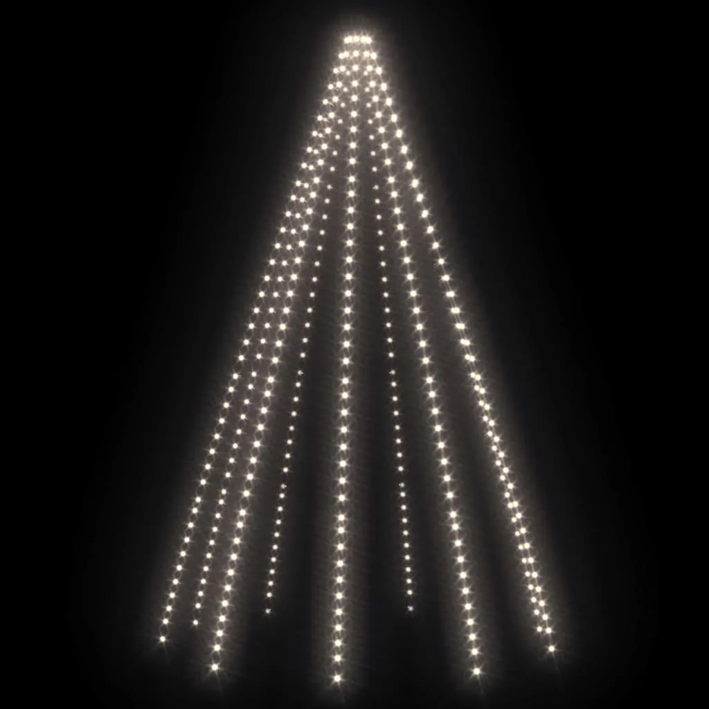 Svetelná sieť na vianočný stromček 400 LED, studená biela 400cm