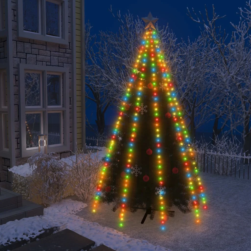Svetelná sieť na vianočný stromček 400 LED, farebná 400 cm