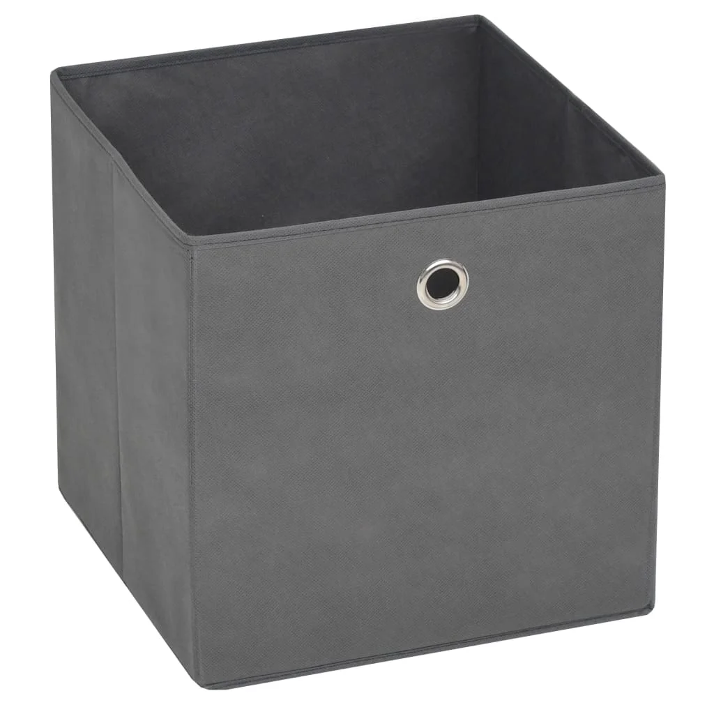 Úložné boxy 4 ks, netkaná textília 28x28x28 cm, sivé
