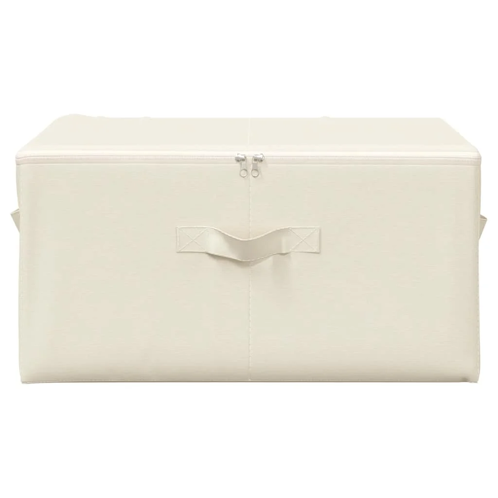Úložné boxy 2 ks látkové 43x34x23 cm krémové