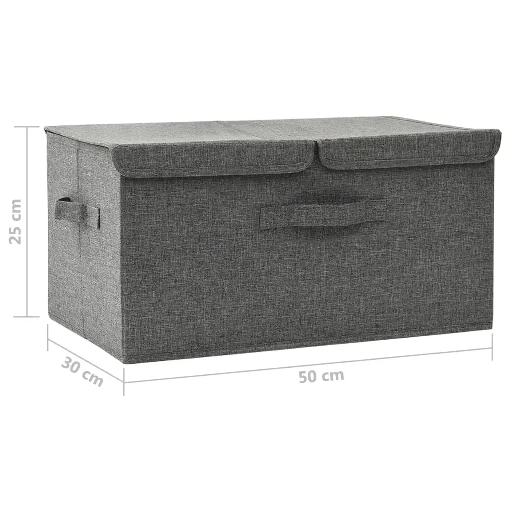 Úložný box látkový 50x30x25 cm antracitový
