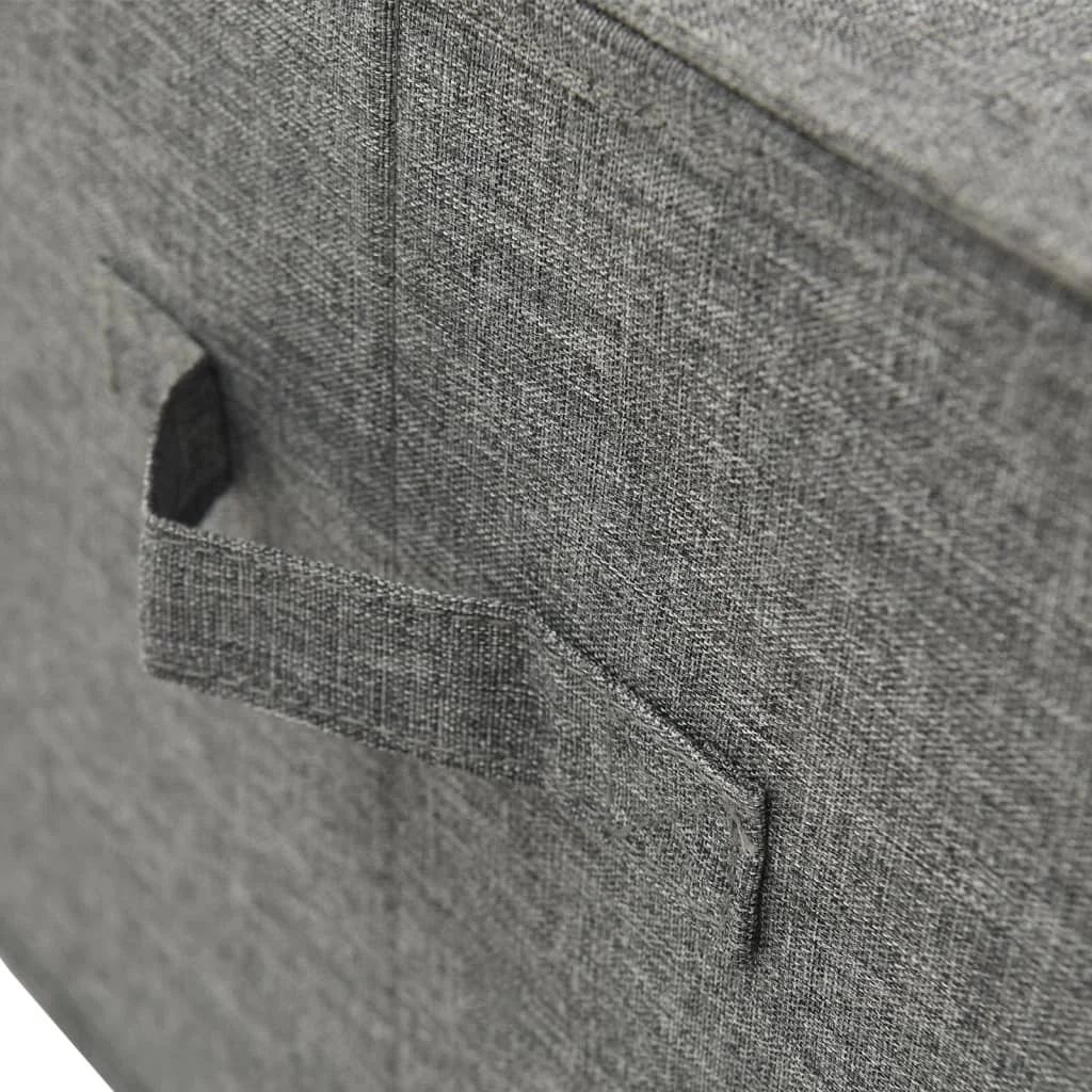 Úložné boxy 2 ks látkové 50x30x25 cm antracitové