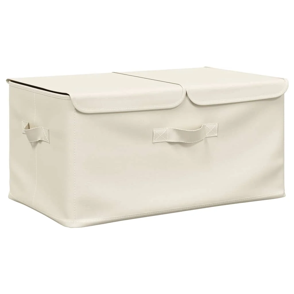 Úložný box látkový 50x30x25 cm krémový
