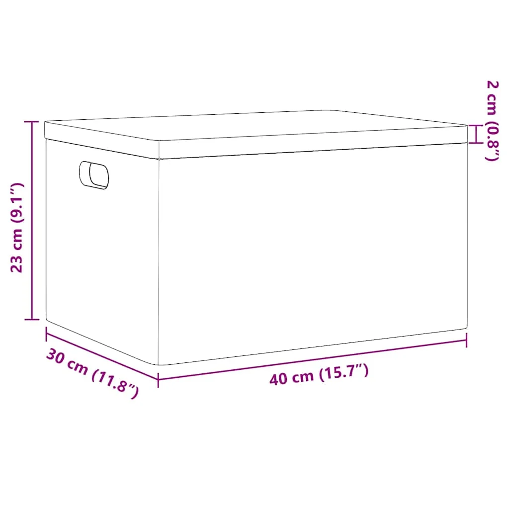 Drevená krabica s vekom a držadlami čierna 40x30x23 cm borovica