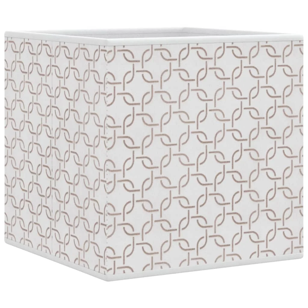 skladacie úložné boxy 4 ks Krémovo 32x32x32 cm Netkaná textília