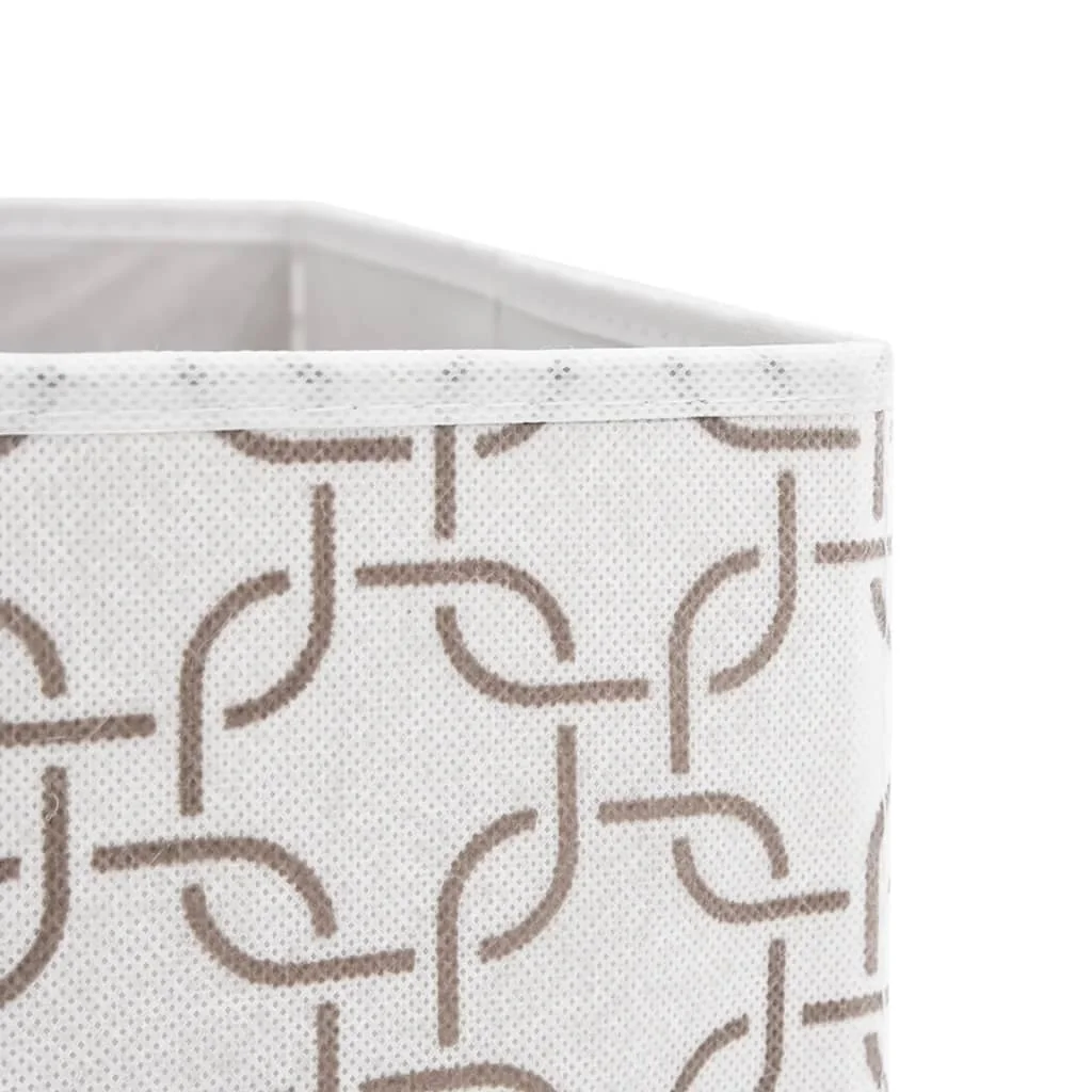 skladacie úložné boxy 4 ks Krémovo 32x32x32 cm Netkaná textília