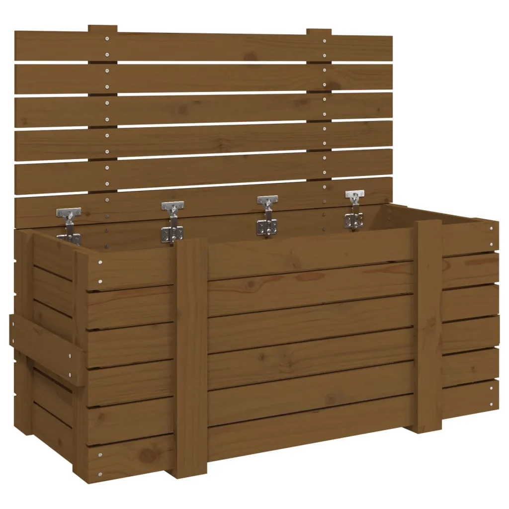 Úložný box medovo-hnedý 91x40,5x42 cm masívna borovica