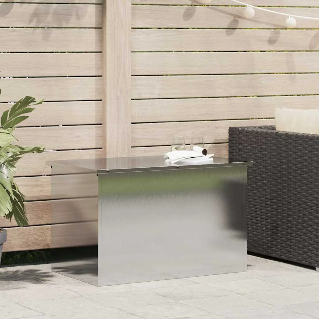 Vonkajšia úložná krabica Strieborná 80 x 50,5 x 50 cm Oceľ