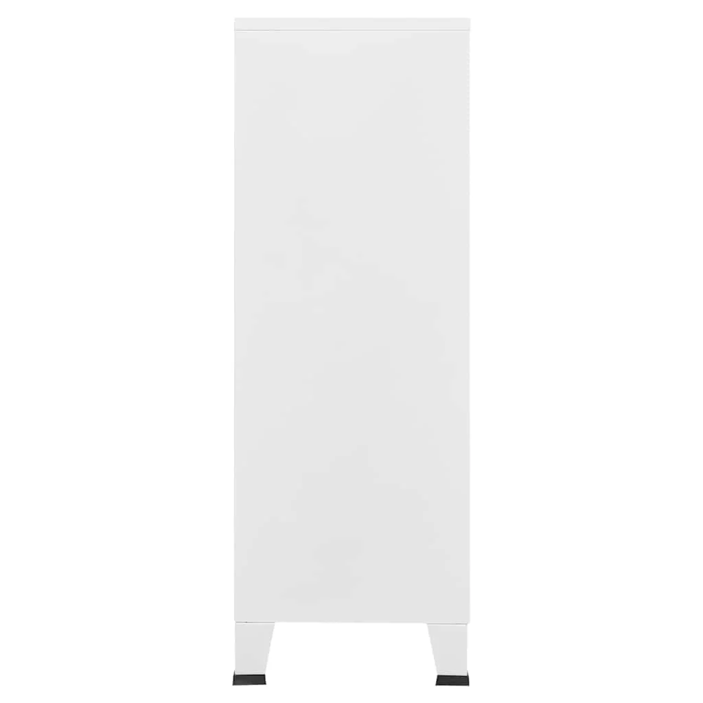 Industriálna úložná skrinka, biela 75x40x115 cm, kov