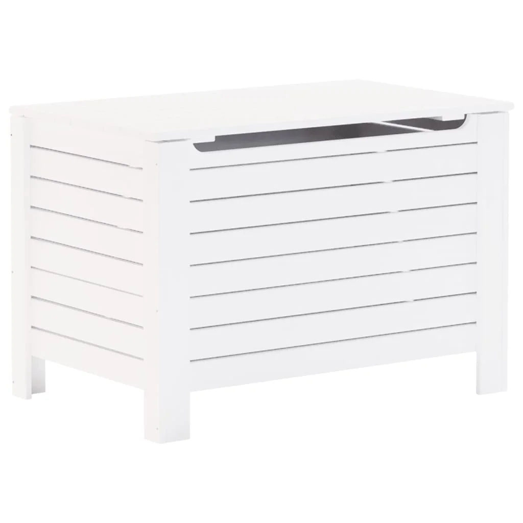 Úložný box s vekom RANA biely 80x49x54 cm borovicový masív