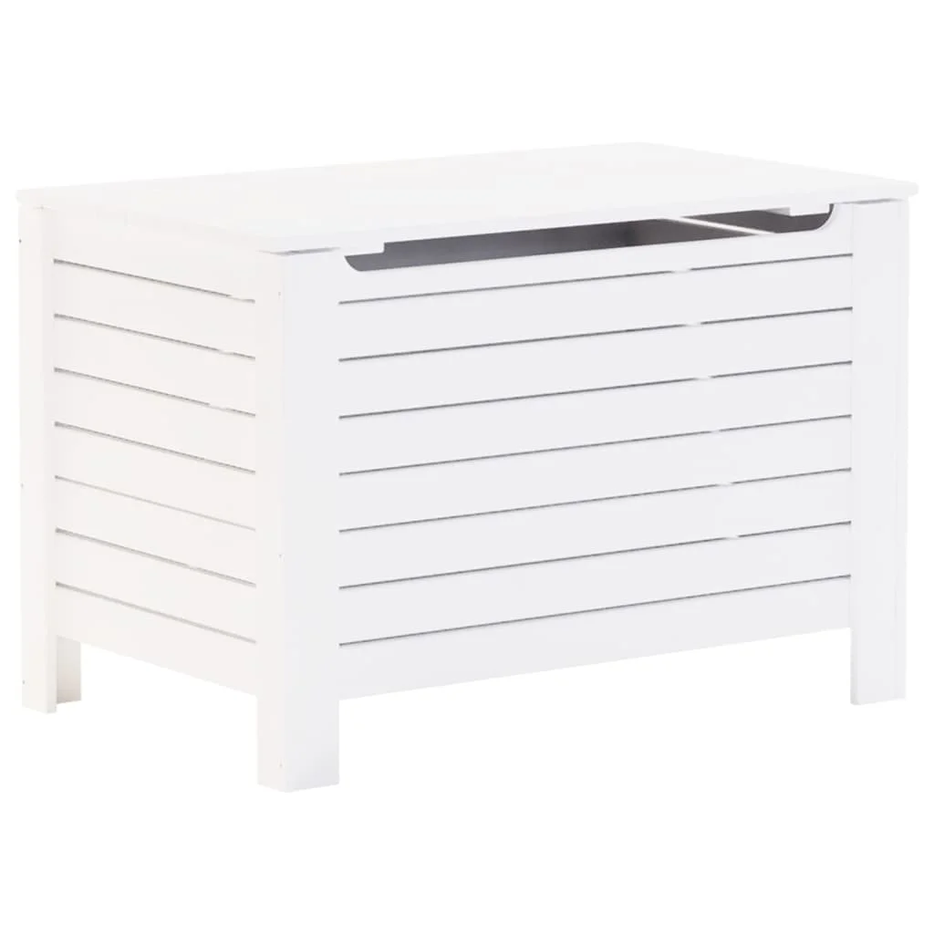 Úložný box s vekom RANA biely 100x49x54 cm borovicový masív