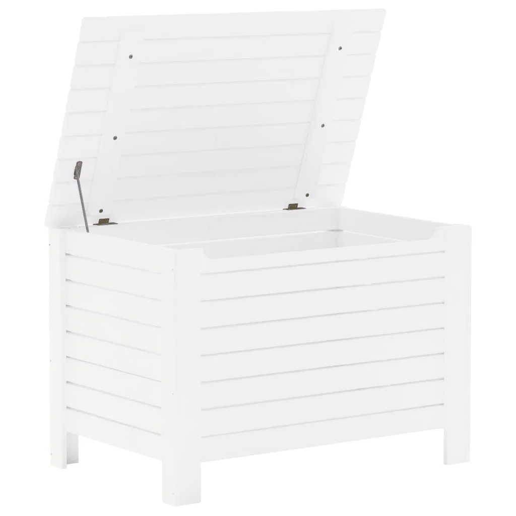 Úložný box s vekom RANA biely 100x49x54 cm borovicový masív