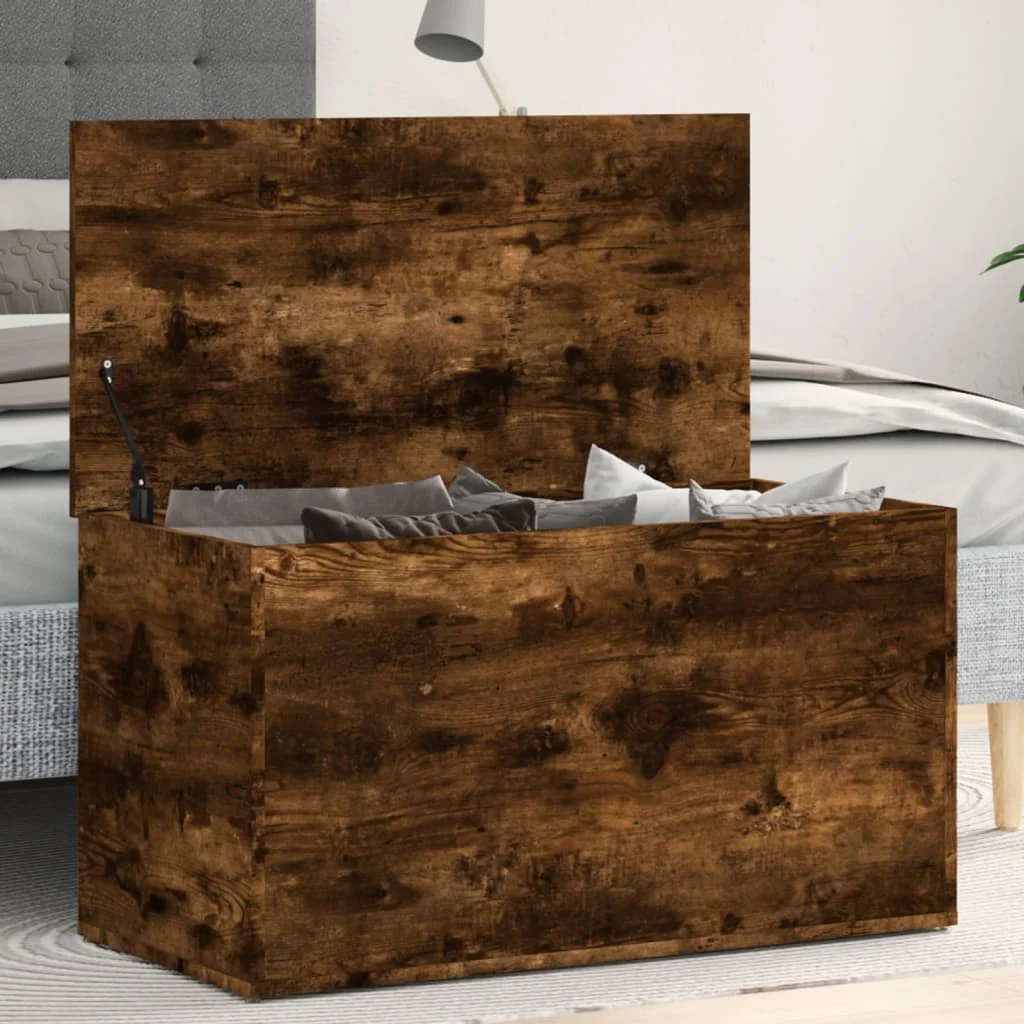 Úložná truhlica tmavý dub 84x42x46 cm spracované drevo