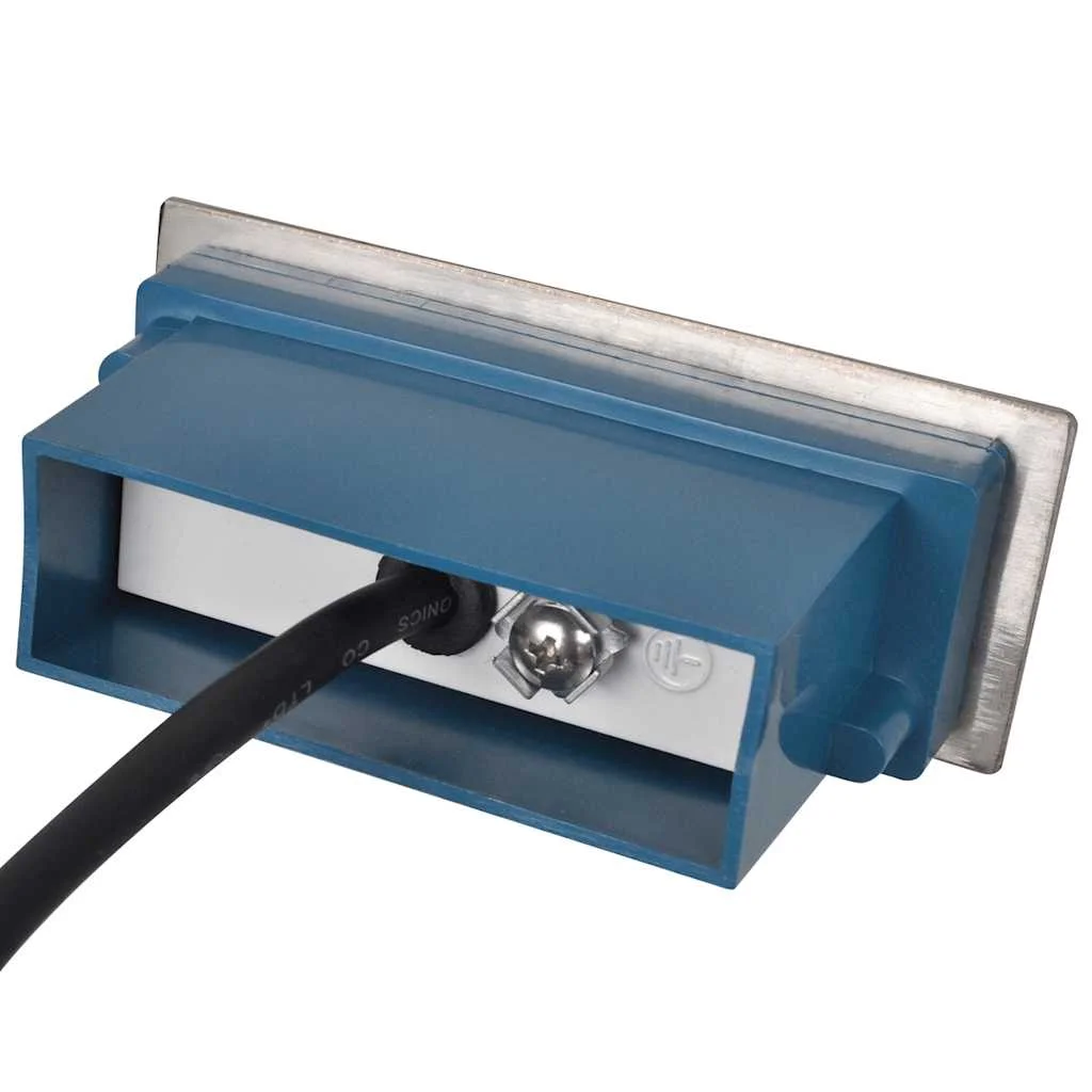 Zapustené schodiskové LED svietidlá, 12 ks, 44x111x56 mm