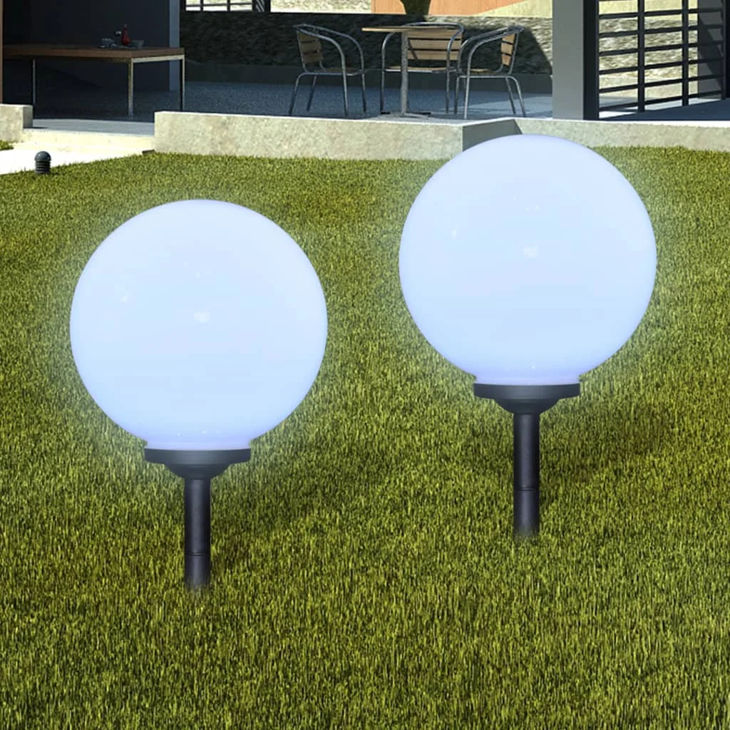 Vonkajšie LED lampy k chodníku so špicatým hrotom 4 ks 30 cm