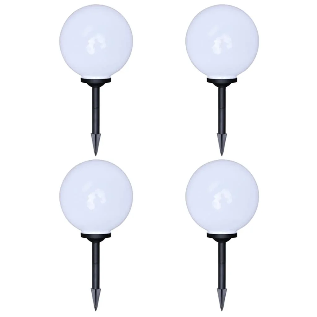 Vonkajšie LED lampy k chodníku so špicatým hrotom 4 ks 30 cm