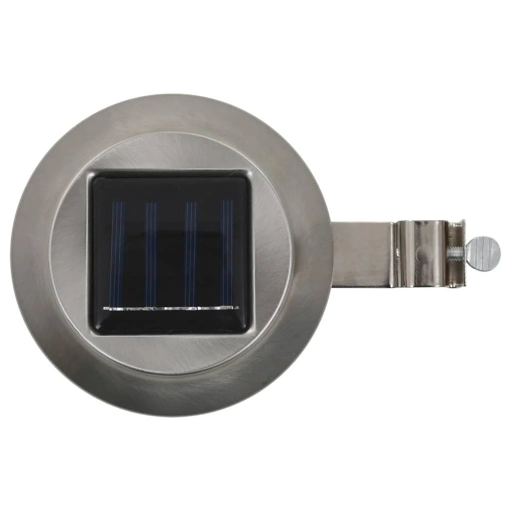 Vonkajšie solárne svietidlá 12 ks biele 12 cm LED okrúhle