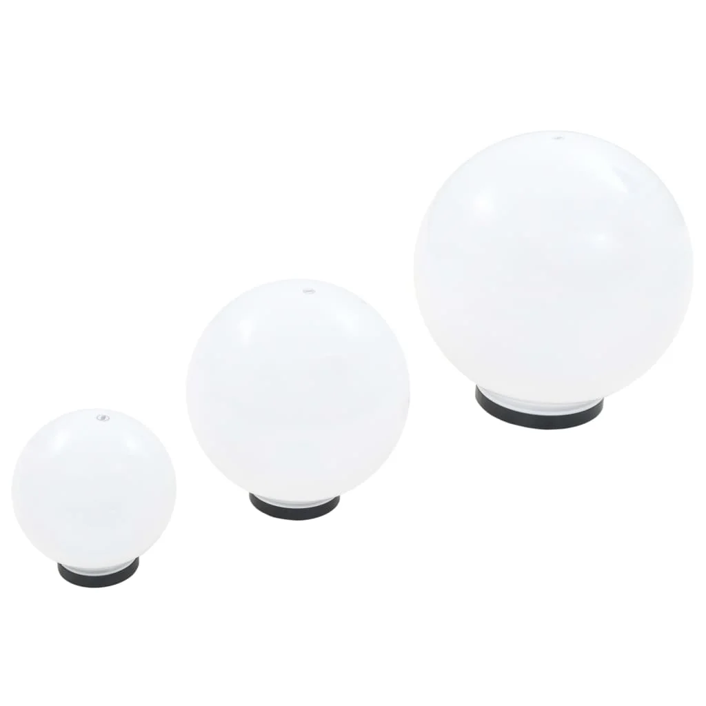 Sada LED lámp v tvare gule 6 ks 20/30/40 cm PMMA