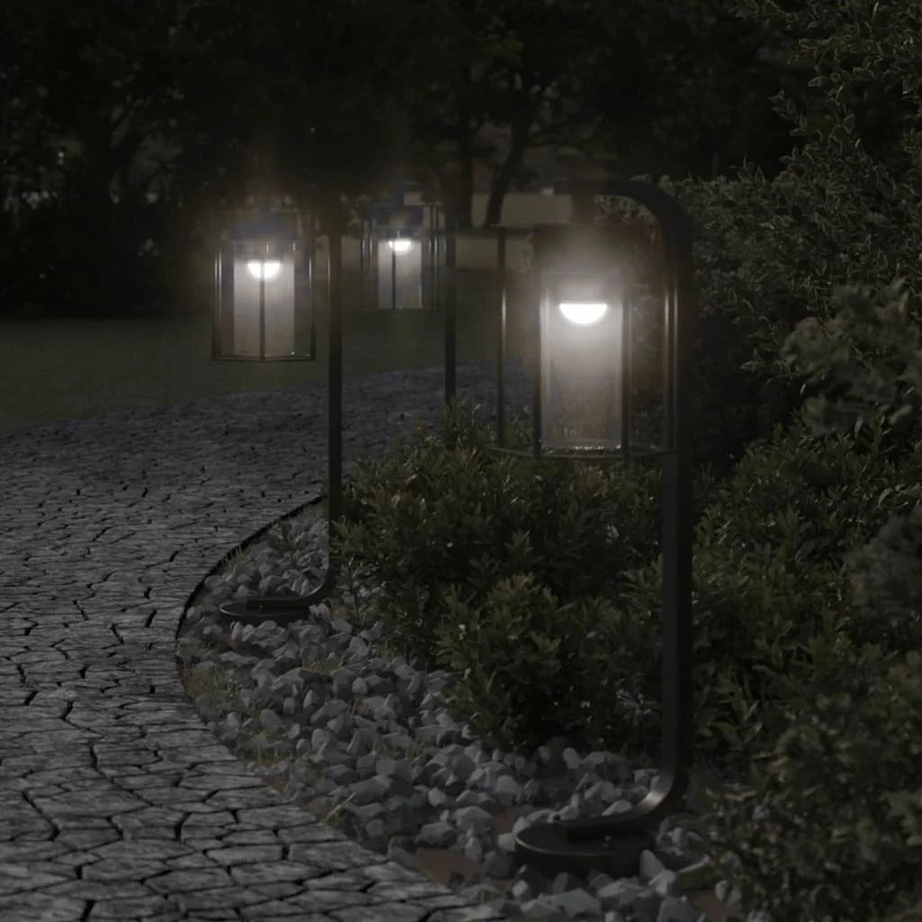 Vonkajšia stojaca lampa čierna 60 cm nehrdzavejúca oceľ
