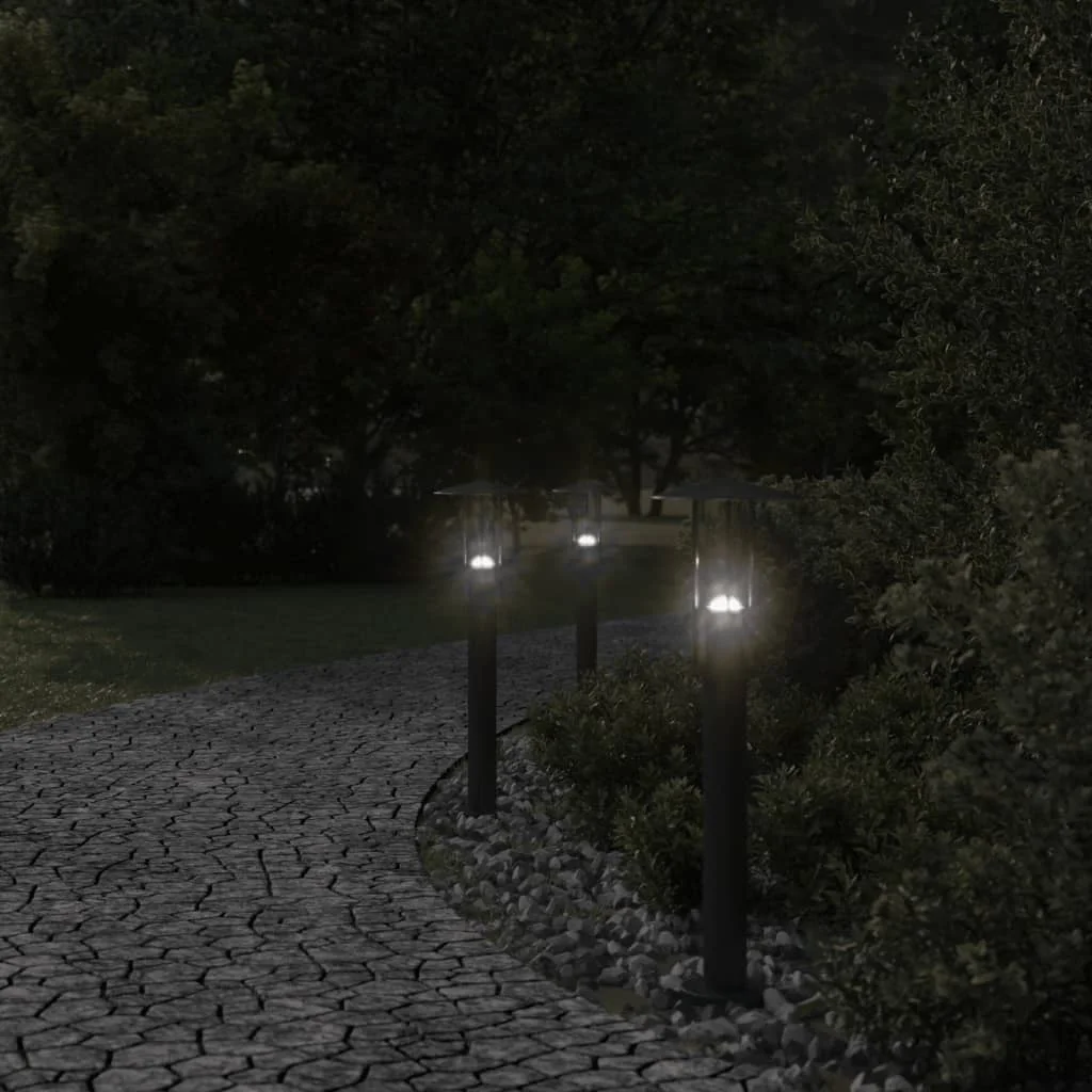 Vonkajšia stojaca lampa čierna 60 cm nehrdzavejúca oceľ