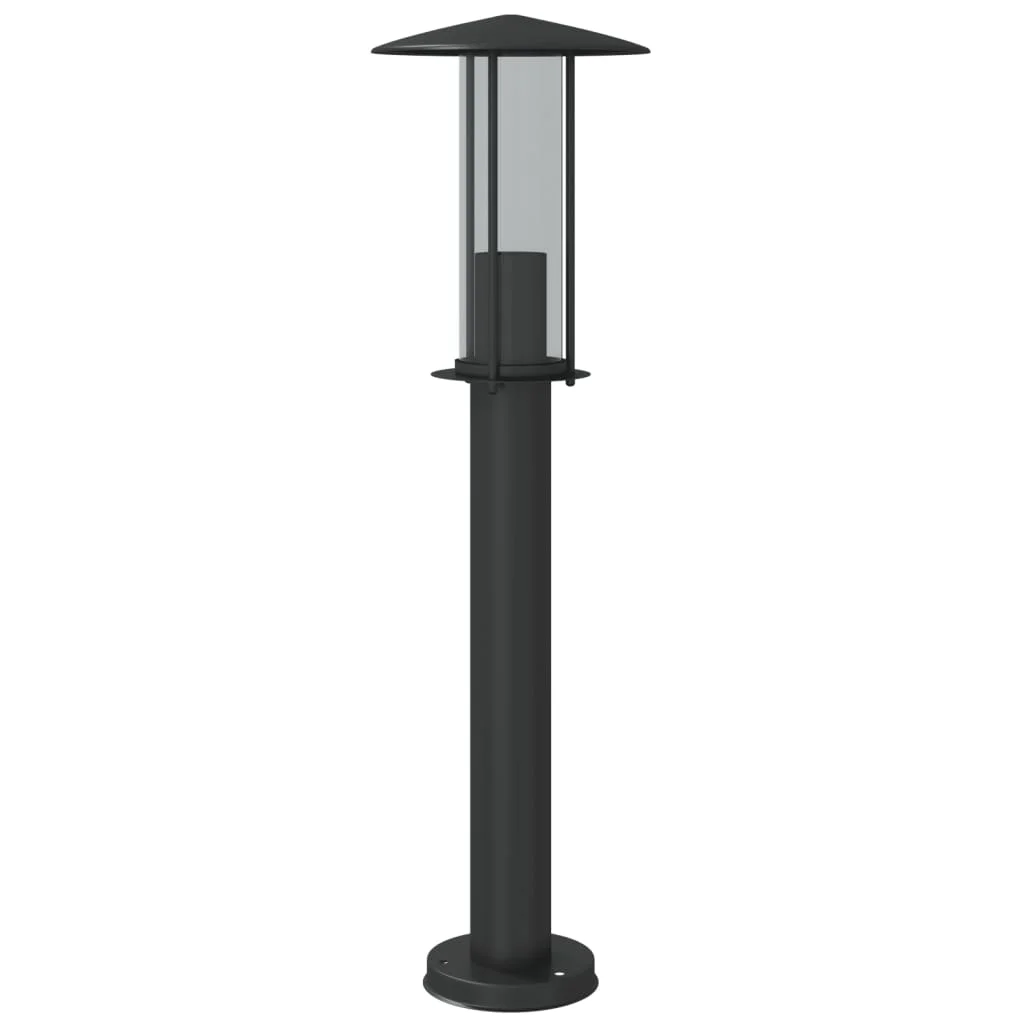 Vonkajšia stojaca lampa čierna 60 cm nehrdzavejúca oceľ