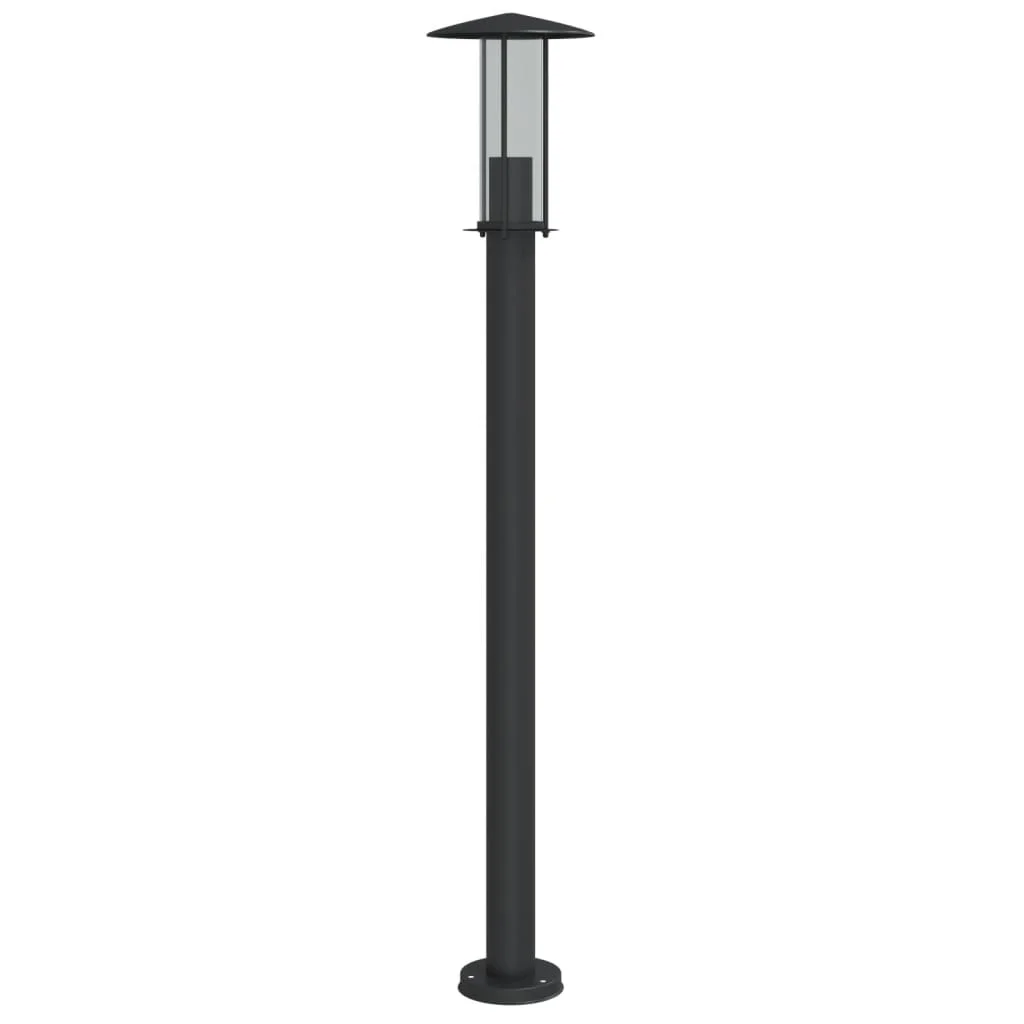 Vonkajšia stojaca lampa čierna 100 cm nehrdzavejúca oceľ