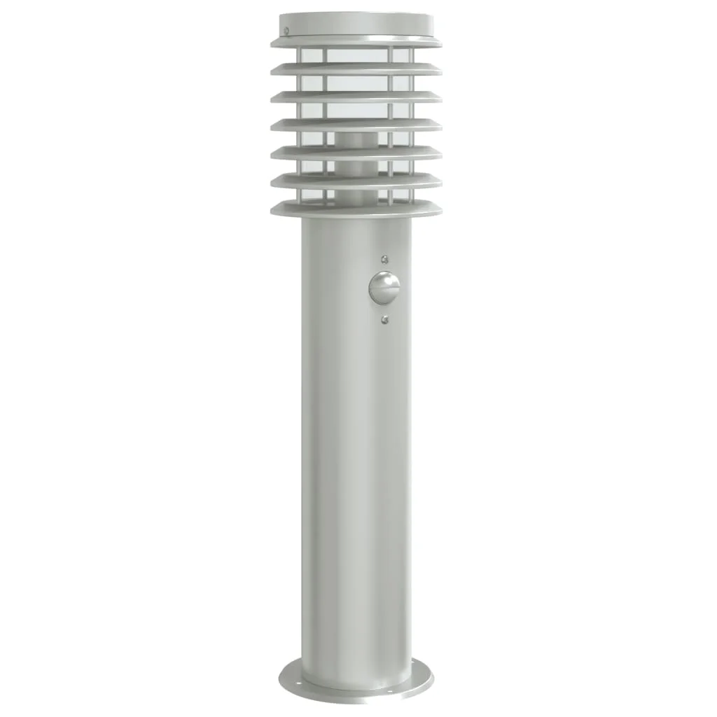 Vonkajšia stojaca lampa senzor strieborná 60cm nehrdzavej. oceľ