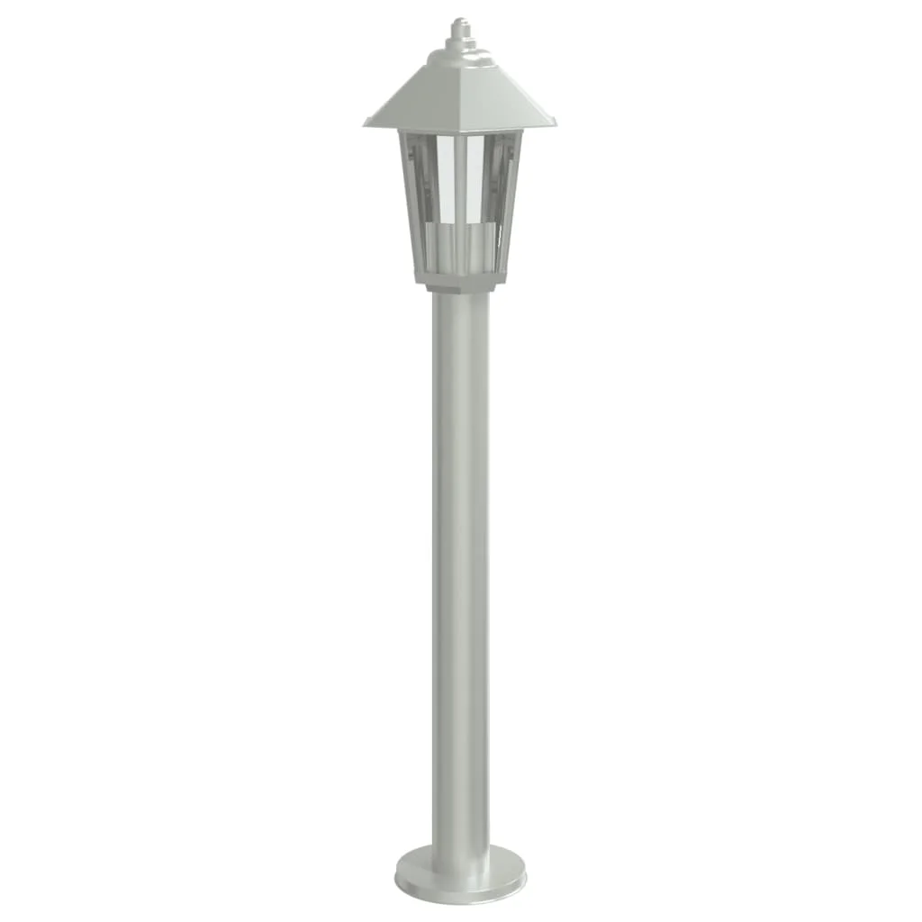 Vonkajšia stojaca lampa strieborná 80 cm nehrdzavejúca oceľ