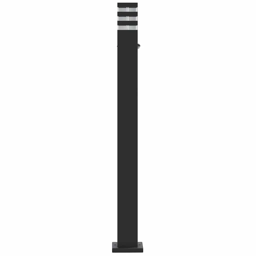 Vonkajšie stojace lampy so senzorom 3 ks čierne 110 cm hliník