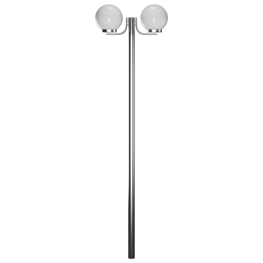 Záhradné svietidlo so stĺpikom, 2 lampy 220 cm