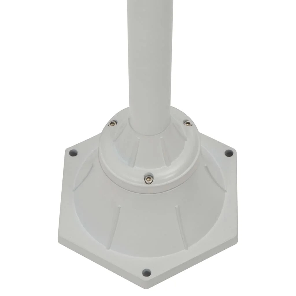 Záhradná stĺpová lampa E27 220 cm hliníková 2 lampáše biela