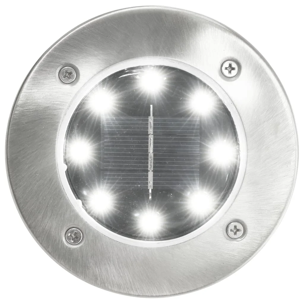 Zapustené solárne svetlá do zeme 8 ks, LED svetlá, biele